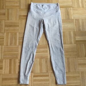 NWOT High-Waisted Stripped Purple White Beige Leggings